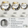 thumbnail image 4 of Designart "Marble Symphony in Yellow and Grey II" Abstract Rund Mirror For Wall Decor - Large Yellow Round Print Mirror - Round Glam Mirror 29" x 29" Inch - Wall Mounted Round Large Mirror, 4 of 5