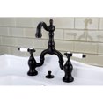 thumbnail image 3 of Kingston Brass KS7975BPL Bel-Air Bridge Bathroom Faucet with Matching Pop-up Drain, Oil Rubbed Bronze, 3 of 6