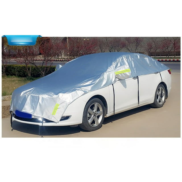 Car Top Cover Car Rain Cover Half Car Protector Cover Half Car Cover Sun Proof Thermal Insulation Waterproof Rain Protection Weatherproof Dustproof Practical