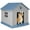 Blue, variant on LHBcraft Durable Dog House Outdoor Indoor, Wateproof Dog Kennel with Elevated Floor and Sloping roof for Small Medium Dogs,Blue,32.95"L×31.5"W×37.88"H