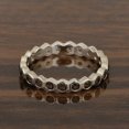 thumbnail image 3 of 2mm Round Shape Smoky Quartz Gemstone 925 Sterling Silver Full Eternity Women Stackable Ring, 3 of 7