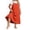 Orange, variant on Tqcoqu Overall Dress for Women Loose Pleated Button Straps Maxi Dress Square Neck Barrel Casual Dresses,Khaki,Women's XL-XXXXXL
