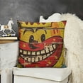 thumbnail image 2 of YINGXI  Tiki Bar Throw Pillow Cushion Cover, Way to Tiki Club Vintage Design Retro Grunge Polynesian Exotic Retro Print, Decorative Square Accent Pillow Case, Earth Yellow 20x20in, 2 of 5