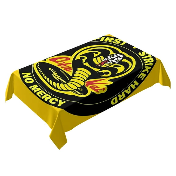 Cobra Kai Themed Square Tablecloth 54 * 72 Inches Durable Stylish