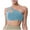 Light Blue Sports Bras, variant on Plus Size One Shoulder Bras for Women,High Impact Wireless Breathable Push Up Everyday Bras