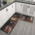 thumbnail image 5 of 2 Pieces 3D Wine Decor Themed Kitchen Mats and Rug Set Kitchen Floot Mat - Water Absorb Microfiber Kitchen Rug Wine Decorations for Kitchen 17"x47"+17" x23" Wine Glass Rugs, 5 of 5