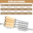 thumbnail image 3 of Set Of 4 Wooden Chisel Set, Round, Curved Chisel Set, 3 of 7