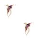 thumbnail image 3 of Qarigey Broche de pájaro de fuego, colgante de pecho, joyería de moda, decoraciones de fiesta multicolores, multiusos, tamaño compacto, Púrpura 2piezas, 3 of 6