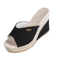 thumbnail image 2 of Wowcloth Peep Toe Wedge Sandals for Women – Comfortable Slip-On Platform Design for Summer Fashion and Outdoor Use, 2 of 9
