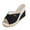 Black, variant on Women's Platform Sandals Wedges Heels Sandals Open Toe Slip on Platform Heels Mules Dressy Pumps Beige 5.5(36)