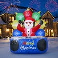 thumbnail image 2 of Gymax 6Ft Inflatable DJ Santa Blow up Christmas Party Santa Claus Decoration w/ Rotating Music Light, 2 of 6