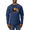 Navy, variant on Wild African Lion and Cheetah Animal Lover Mens Long Sleeve Shirt