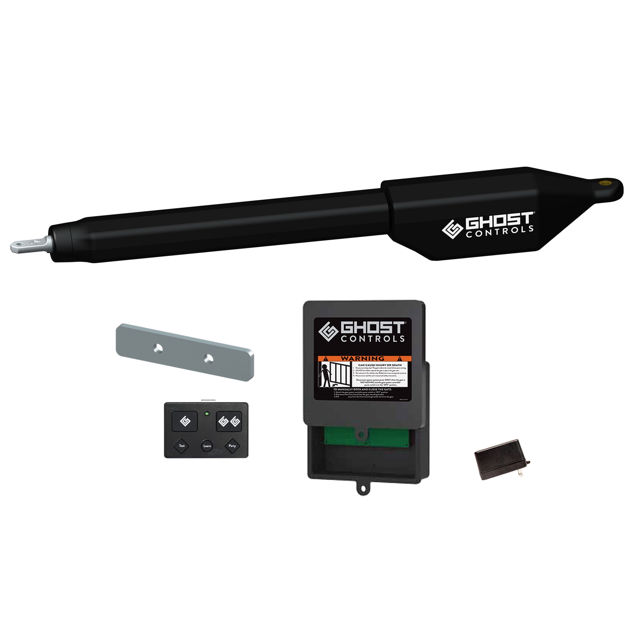 Ghost Controls® Automatic Gate Opener Kit for Column Mounted and Decorative Driveway Swing Gates