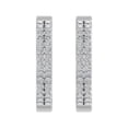 thumbnail image 2 of 1 Carat (ctw) Diamond Hoop Earrings in 10K White Gold, 2 of 3