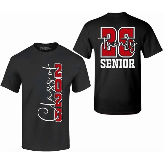 Class of 2026 Red Senior Double Sided T-Shirt
