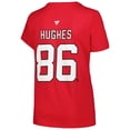 thumbnail image 3 of Women's Fanatics Jack Hughes Red New Jersey Devils Plus Size Name & Number T-Shirt, 3 of 3