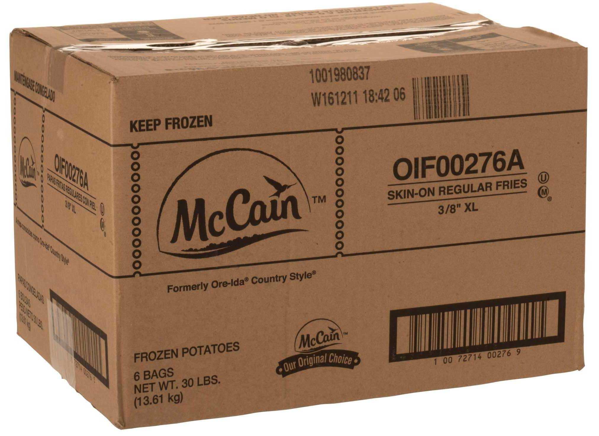 McCain Ore Ida Country Style Straight Cut French Fry, 5 Pound -- 6 per case
