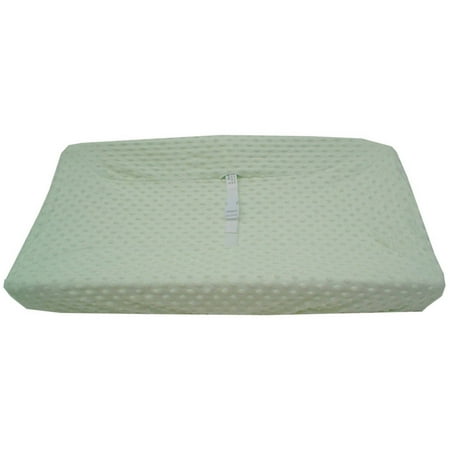Green Changing Pad Cover - TL Care Heavenly Soft Minky Dot Fitted Contoured Changing Pad Cover, Celery