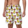 thumbnail image 1 of Balery Rubber Duck Chicken Bird Bañador para hombre, shorts de playa de secado rápido con entrepierna y forro de compresión-X-Large, 1 of 6