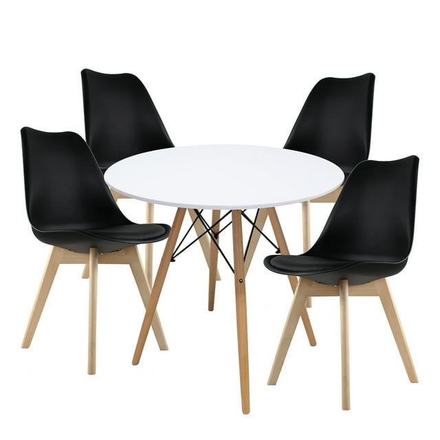 Set de 4 Sillas y Comedor Mundo In Set de 4 sillas Frankfurt y Mesa Redonda de 80 Cm