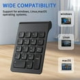 thumbnail image 2 of cimetech Wireless Number Pad, 2.4G Numeric Keypad Numpad with USB Receiver, 18 Keys Portable Mini Financial Accounting Keyboard Extensions for Windows, Laptop, Notebook, Desktop, Surface Pro, PC, 2 of 8