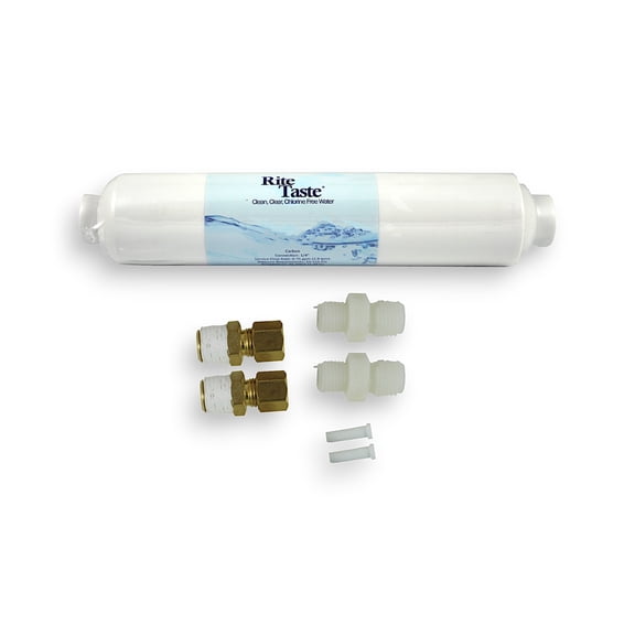 Rite Taste RT10400C 10" Universal Inline Refrigerator Water Filter 1/4" fittings