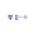 thumbnail image 3 of Ladies Brilliance Fine Jewelry Sterling Silver Plated Simulated Amethyst and CZ Mom Heart Pendant & Earring Set, 3 of 3