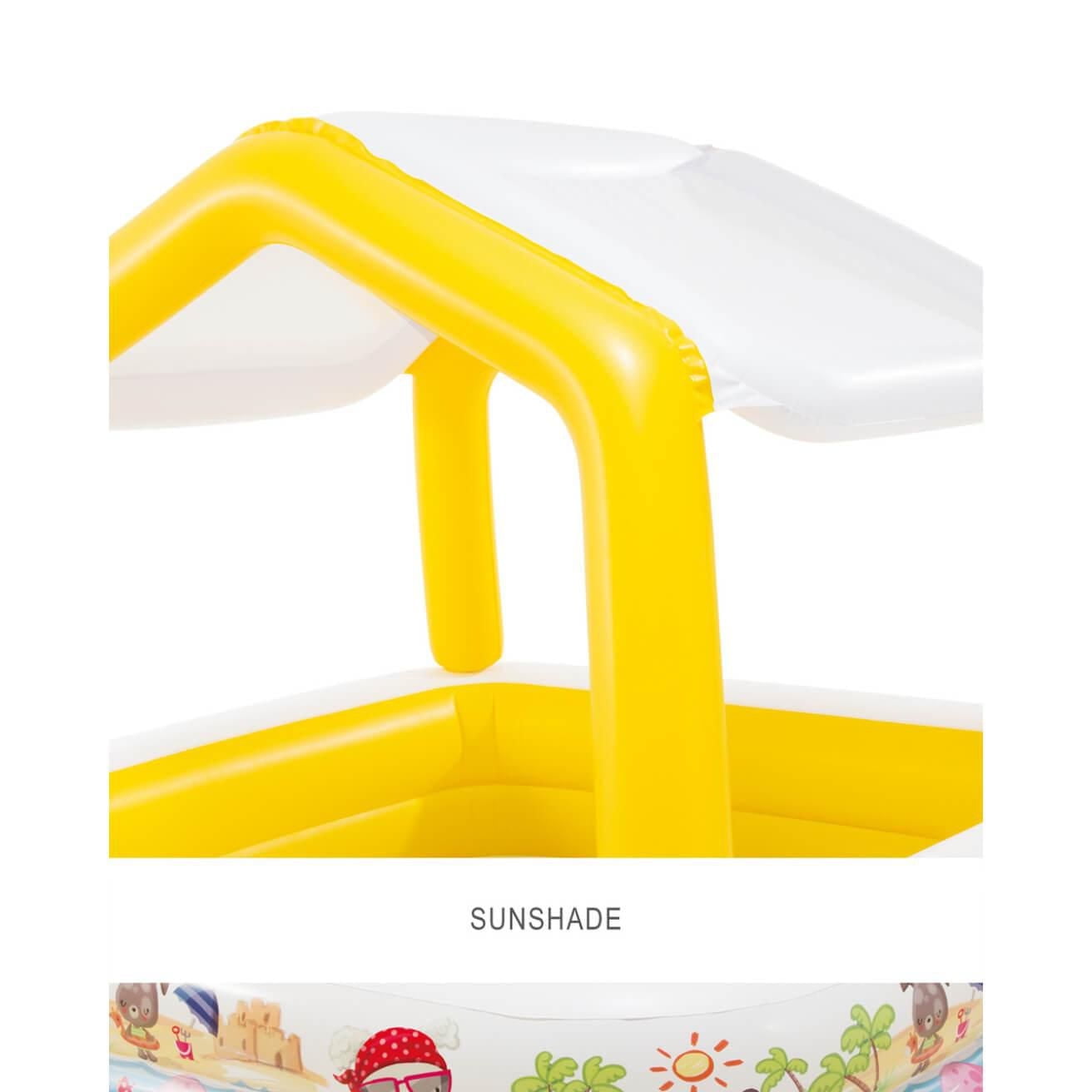 Intex Sun Shade Pool for Kids, Age 2+, Inflatable Pool with Removable Canopy