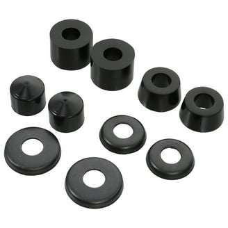 Skateboard Bearing Spacers 10mm Long, 8mm ID - Alloy Spacers For Scooters, Skateboards & Roller Skates (Set Of 8, Black)
