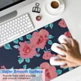 thumbnail image 4 of Long Mouse Pads for Desk,Pioneer Flower Floral Print Pattern Desk Mats on Top Of Desks, Desk Mouse Pad Extra Large with 3mm Non-Slip Base and Stitched Edge for Gaming,Office,Work,Home 35.4"x15.7", 4 of 6