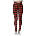 thumbnail image 2 of FASHOFT Valentines Leggings for Women Holiday High Waisted Comfy Pants Ankle Length Brushed Gym Legging Winter Stretch Tights Red L, 2 of 6