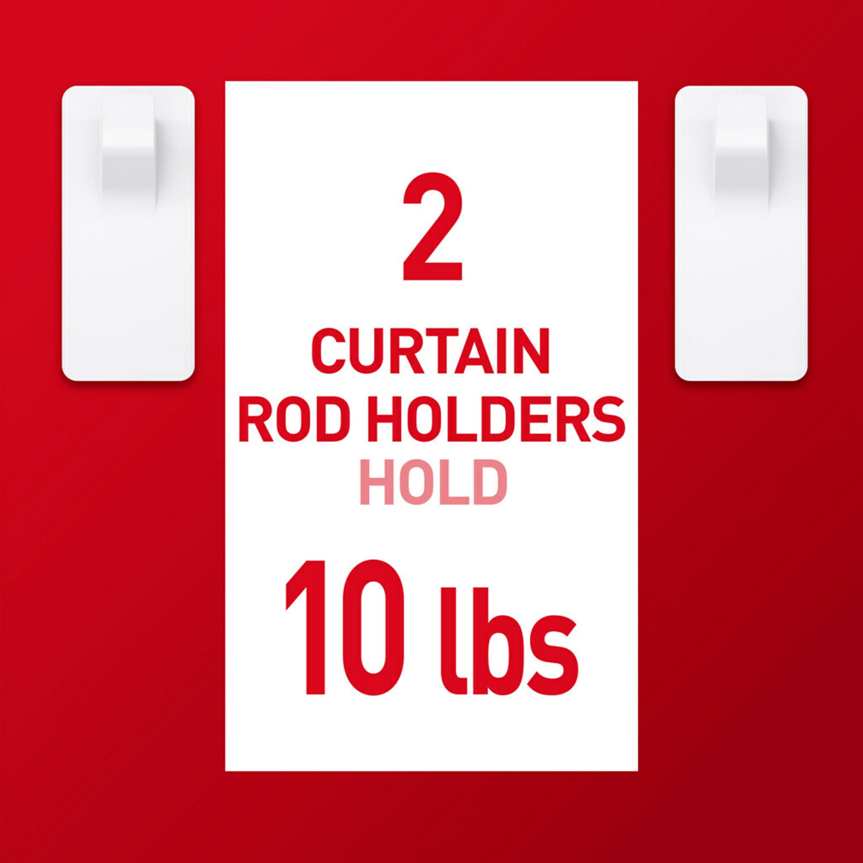 Pack-n-Tape  Command™ Curtain Rod Hooks, 2 hooks, 2 strips