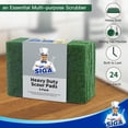thumbnail image 3 of MR.SIGA Heavy Duty Scouring Pads, Household Scrubber for Kitchen, Sink, Dish, 24-Pack, 3.9 x 5.9 inch (10 x 15 cm), Green, 3 of 7