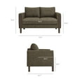 thumbnail image 4 of Hawken Boucle Fabric Loveseat in Antique Espresso, 4 of 9