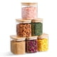 thumbnail image 1 of Frascos para Almacenamiento de Alimentos ComSaf de Vidrio 0.7 Qt con Tapa de Bambú, 1 of 8