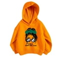 thumbnail image 4 of Oiyii Toddler Girl's Leopard Graphic Hoodie For Toddler Girls Long Sleeve Messy Bun Bandana Print School Casual Hooded Sweatshirt,WH4, 4 of 4