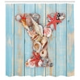 thumbnail image 3 of Ambesonne Letter Y Shower Curtain, Aqua Typography Design, 69"Wx84"L, Dark Coral Pale Blue, 3 of 3