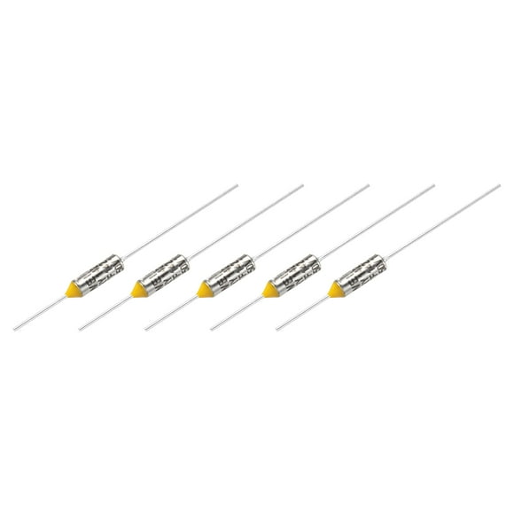 Uxcell 5Pcs Metal Temperature Thermal Fuse RY142 142 °C 287.6 °F 10A 250V Cutoff Thermal Fuse for Motor Transformer Electric Industrial Home Appliance