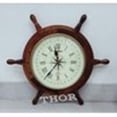 thumbnail image 4 of Thor Instruments Nautical Brown Wooden Ship Wheel Wall Clock - Pirate Home Decor Vintage style  19", 4 of 4