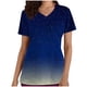 thumbnail image 1 of Camiseta de manga corta con cuello en V y estampado de mujer con estilo Blusa suelta con estampado OAVQHLG3B Store  lin121212, 1 of 5