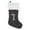 G, variant on WMGHA Christmas Stocking with White Plush Velvet Black Fabric Letter Design Christmas Ornament Cute Hanging Decoration for Xmas Tree Festive Bag for Holiday Gift