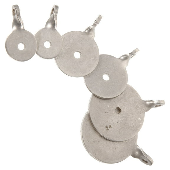 MUSEYA 6Pcs Ice Hockey Goal Targets Silver Steel Outdoor Shooting Practice Tool