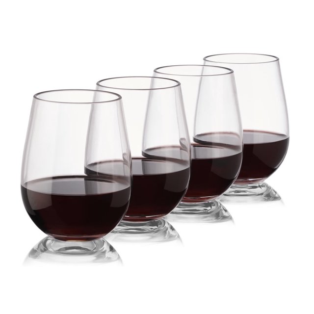 Plastic Outdoor Stemless Wine Glasses Set of 48 Unbreakable Reusable High Quality