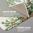 thumbnail image 3 of Christmas Tree Dish Drying Mats 16x18 In, Xmas Green Forest Leaves Winter Holiday Absorbent Reversible Microfiber Fast Dry Dishes Drainer Rack Pad for Countertop Kitchen Decor, 3 of 6