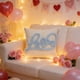 thumbnail image 5 of Funda de almohada bordada con corazón para el Día de San Valentín | Funda decorativa para cojín | Funda de cojín de poliéster lavable a máquina, 5 of 6
