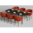 thumbnail image 6 of Ottomanson Palermos Mid Century Modern Easy Assembled Kitchen Dining Chair, Orange, Set of 2, 6 of 6