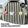 thumbnail image 4 of Goofa Black And White Thick Stripes Pattern Car Back Seat Protector for Kids (2 Pack) ,Anti-kick Storage Mat for Car Seats,Shields from Footprints, 4 of 6