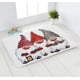 thumbnail image 1 of Alfombra de terciopelo de cristal antideslizante para pasillo de dormitorio con diseño de muñeco de nieve y Papá Noel, 1 of 6