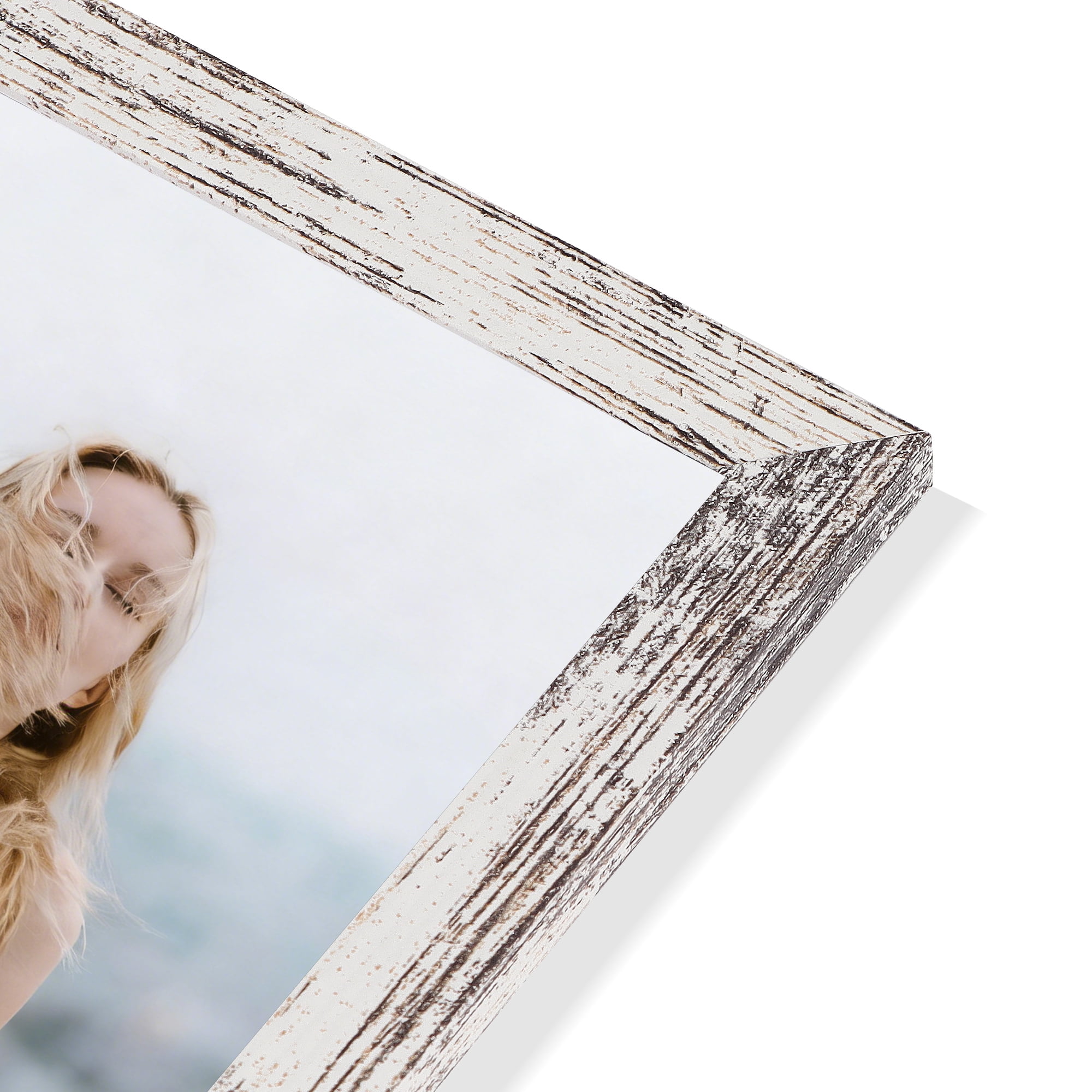 4x6 Picture Frame Set of 15, Distressed White Farmhouse Wood Photo Frame
