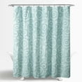 thumbnail image 3 of Lush Decor Keila Shower Shower Curtain Blue Single 72x96, 3 of 11